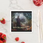 不気味幽霊のよく出るハウスとその幽霊オーナー – Macabre スタンダードカクテルナプキン (インサイチュ)