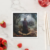 不気味幽霊のよく出るハウスとその幽霊 – ハローゲン スタンダードカクテルナプキン (インサイチュ)