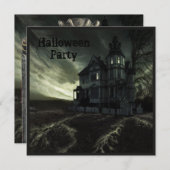 不気味幽霊のよく出るハウスハローウィンパーティ 招待状 (正面/裏面)