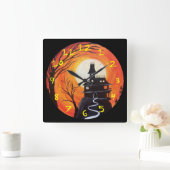 不気味幽霊のよく出るハウス スクエア壁時計 (ホーム)