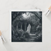 不気味幽霊インガーデン墓地ヴィンテージゴシック カード (正面/裏面インサイチュ)