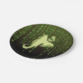 不気味幽霊グリーンストリングライト紙プレート ペーパープレート (アングル)