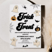 不気味幽霊トリックまたはトリートハローウィンパーティ 招待状