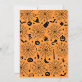 不気味幽霊トリックまたはトリートハローウィンパーティ 招待状 (裏面)