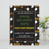 不気味幽霊ハッピーハローウィンパーティの招待状 招待状 (スタンド正面)