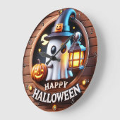 不気味幽霊ハロウィンをテーマにした ラージ壁時計 (傾斜)