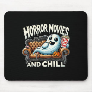 不気味幽霊ハロウィンホラー映画とChill Mov マウスパッド
