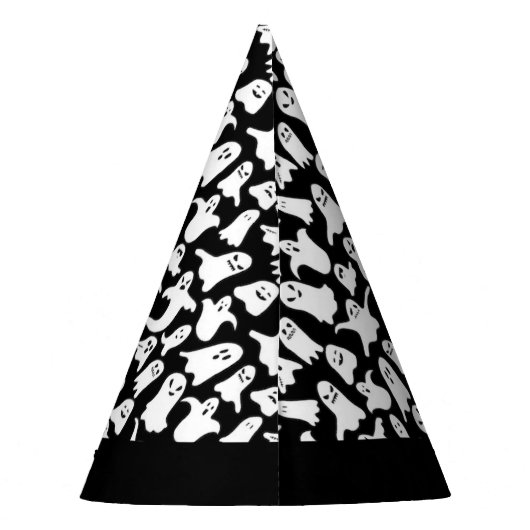 不気味幽霊ハロウィン黒パーティー帽子 パーティーハット (裏面)