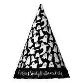 不気味幽霊ハロウィン黒パーティー帽子 パーティーハット (正面)