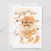 不気味幽霊ハローウィンパーティ水色 シーズンカード (正面)