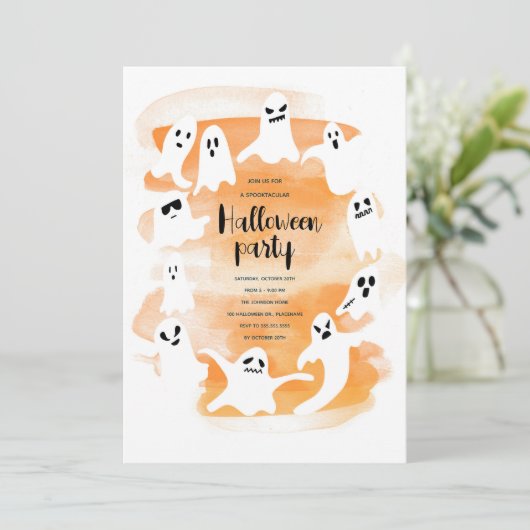 不気味幽霊ハローウィンパーティ水色 シーズンカード (スタンド正面)