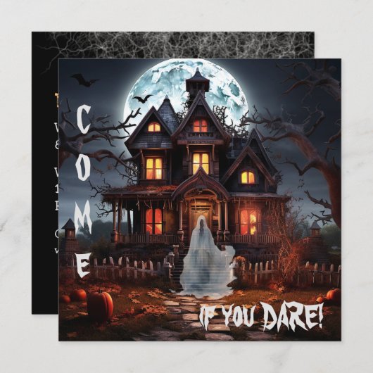 不気味幽霊ハ幽霊のよく出るウスハローウィンパーティ 招待状 (正面/裏面)