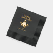 不気味幽霊ブラックハローウィンパーティ 箔ナプキン (左)