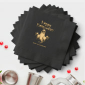 不気味幽霊ブラックハローウィンパーティ 箔ナプキン