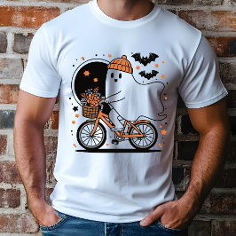 不気味幽霊乗用自転車ハロウィモダンーン トライブレンドＴシャツ