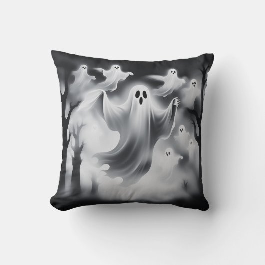 不気味幽霊墓地カスタム クッション (正面)
