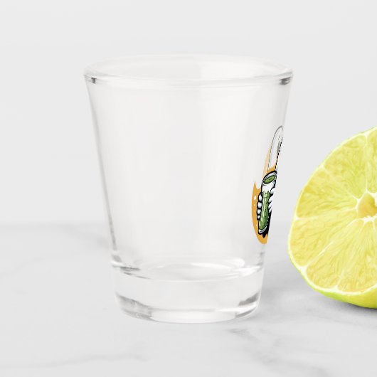 不気味幽霊飲む抹茶ハロウィーン ショットグラス (左)