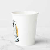 不気味幽霊飲む抹茶ハロウィーン 紙コップ (左)