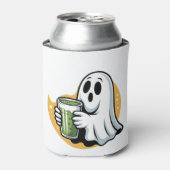 不気味幽霊飲む抹茶ハロウィーン 缶クーラー (缶正面)