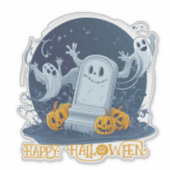 不気味幽霊 シール (正面)