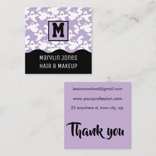 不気味幽霊 スクエア名刺 (正面/裏面)