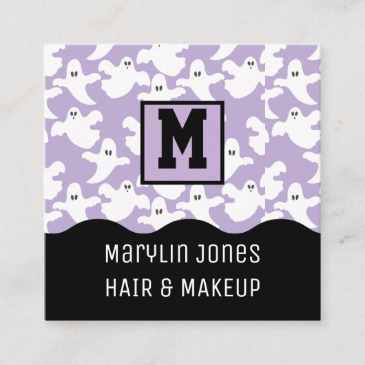 不気味幽霊 スクエア名刺 (正面)