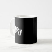 不気味幽霊 – ハロウィーンデザイン コーヒーマグカップ (正面左)