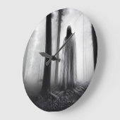 不気味幽霊 ラージ壁時計 (傾斜)