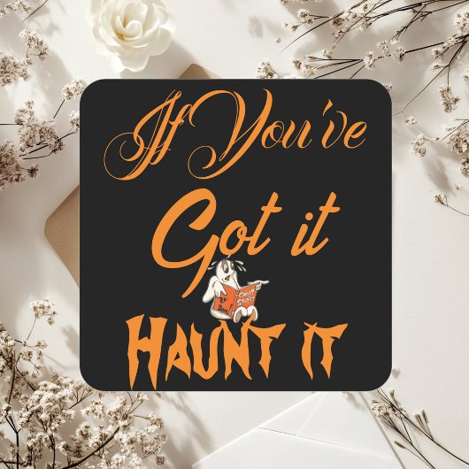 不気味引用文ファンキーハロウィーン幽霊パーティー怖い スクエアシール