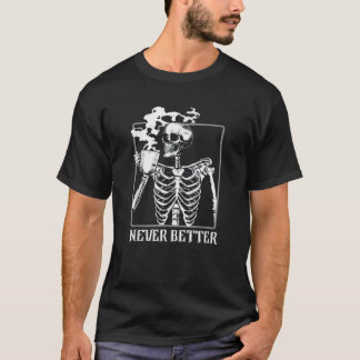 不気味怖いスケルトン不気味シーズンハロウィーンスカ Tシャツ