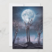 不気味怖いスケルトン完全に死んでいなハローウィンパーティInvit 招待状 (正面)