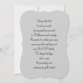 不気味悲鳴の幽霊顔ハロウィーン 招待状 (裏面)