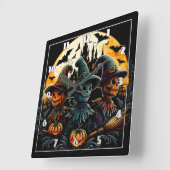 不気味月の三尾 スクエア壁時計 (傾斜)