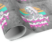 不気味母：Vaporwave Skeleton Halloween Mama ラッピングペーパー (ロールコーナー)