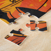 不気味猫ハロウィーン魔女とカボチャ ジグソーパズル (側面)