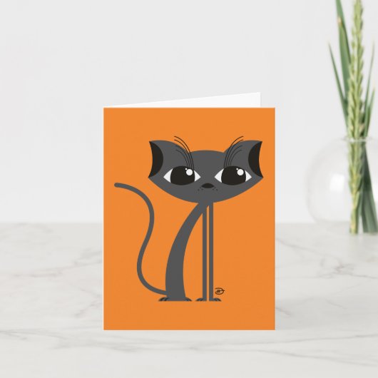不気味猫 – グリーティングカード (正面)