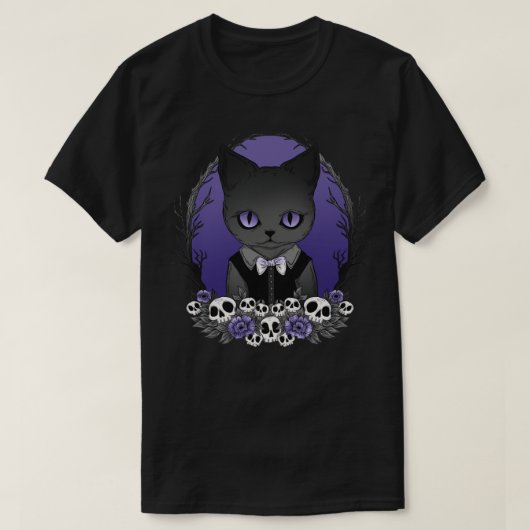 不気味猫 Tシャツ (デザイン正面)