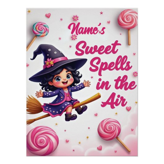 不気味甘いパーソナライズされたハロウィーンの子供部屋 ポスター (正面)