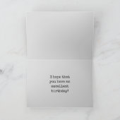 不気味白熱［赤熱］光を放つオーラ見て「ハッピーバースデー!」 カード (内部)