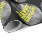 不気味白熱［赤熱］光を放つオーラ見て「ハッピーバースデー!」 ラッピングペーパー (ロールコーナー)