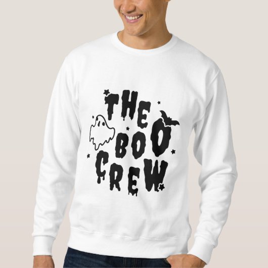 不気味白黒「The Boo Crew」グラフィック スウェットシャツ (正面)