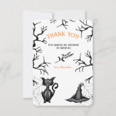 不気味綴じハロウィーン誕生日パーティー サンキューカード (正面)