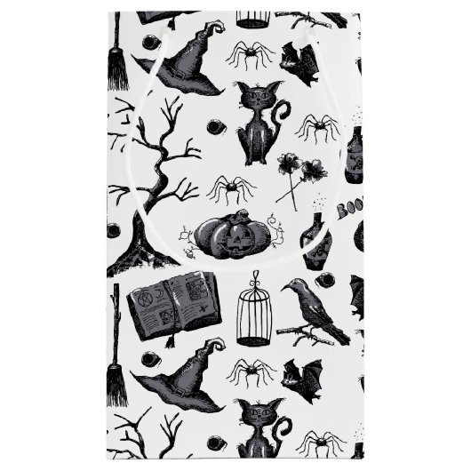 不気味綴じハロウィーン誕生日パーティー スモールペーパーバッグ (裏面)