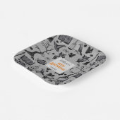 不気味綴じハロウィーン誕生日パーティー ペーパープレート (傾斜あり)