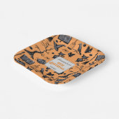 不気味綴じハロウィーン誕生日パーティー ペーパープレート (傾斜あり)