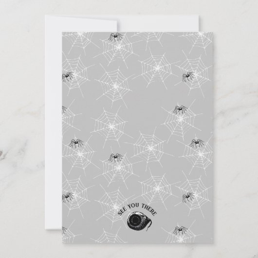 不気味綴じハロウィーン誕生日パーティー 招待状 (裏面)