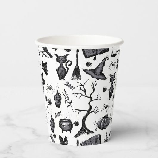 不気味綴じハロウィーン誕生日パーティー 紙コップ (裏面)