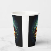 不気味自然白熱［赤熱］光を放つハロウィーンパンプキン 紙コップ (左)