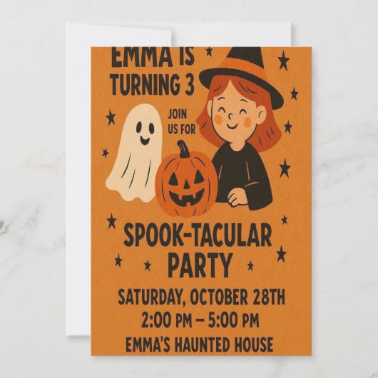 不気味誕生日招待状 | ハローウィンパーティ 招待状 (正面)