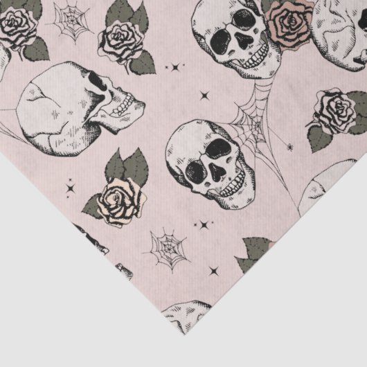 不気味赤面ピンクフローラスモールスカルハロウィーン 薄葉紙 (詳細)